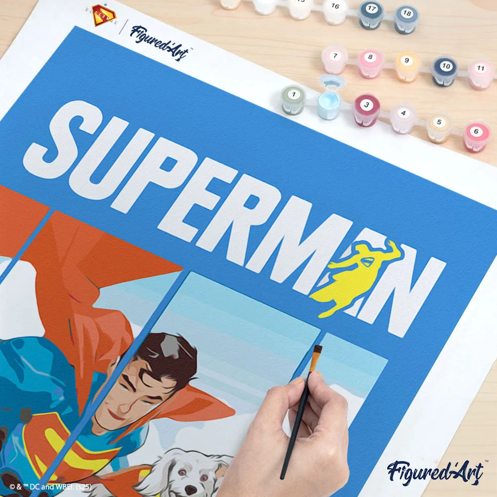 Figured'Art Superman Krypto schilderen op nummer 40x50cm DC