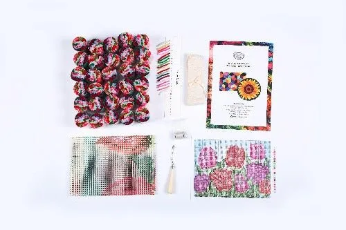 Craft Buddy Tulips latch hook tapijt knutselset wol 45x60 cm