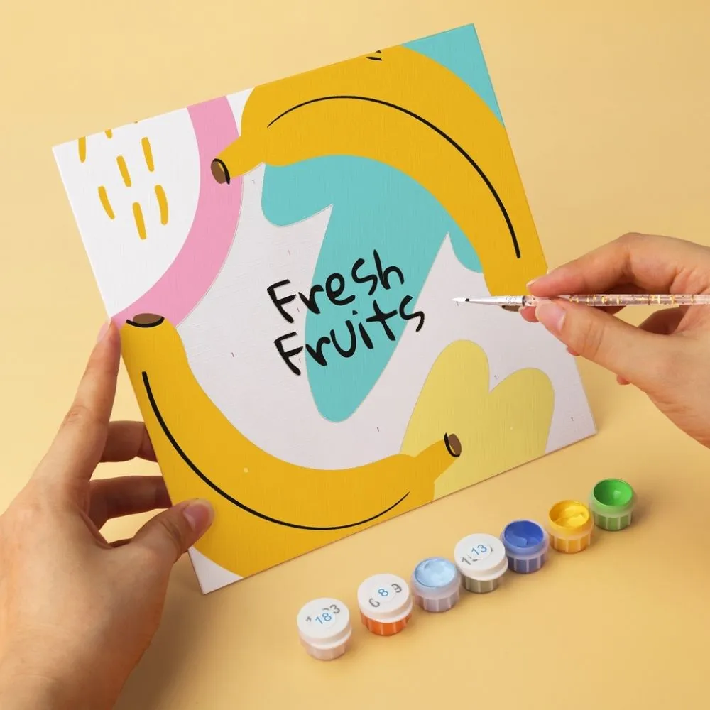 Figured'Art Mini Serie Vers fruit schilderen op nummer 20x20 6 stuks