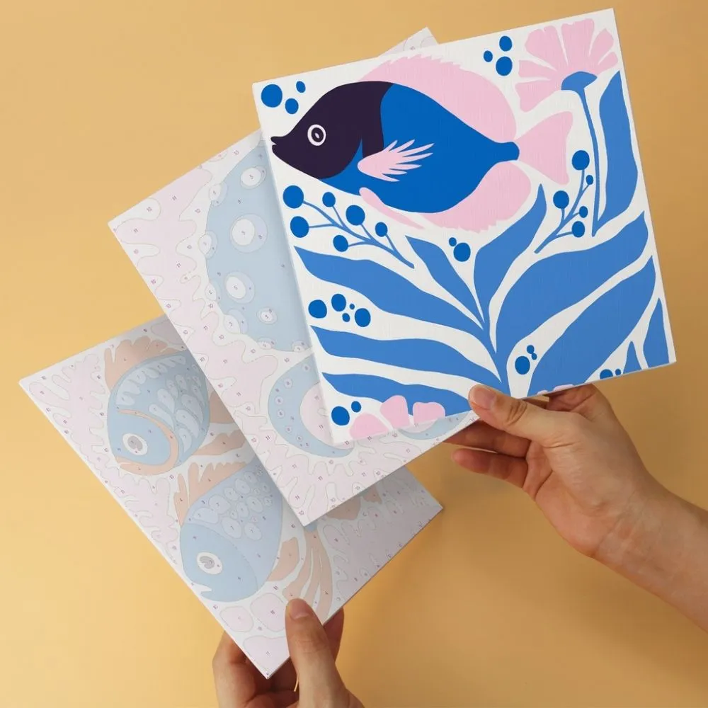 Figured'Art Wonderen in diepblauw mini schilderen 6x20cm