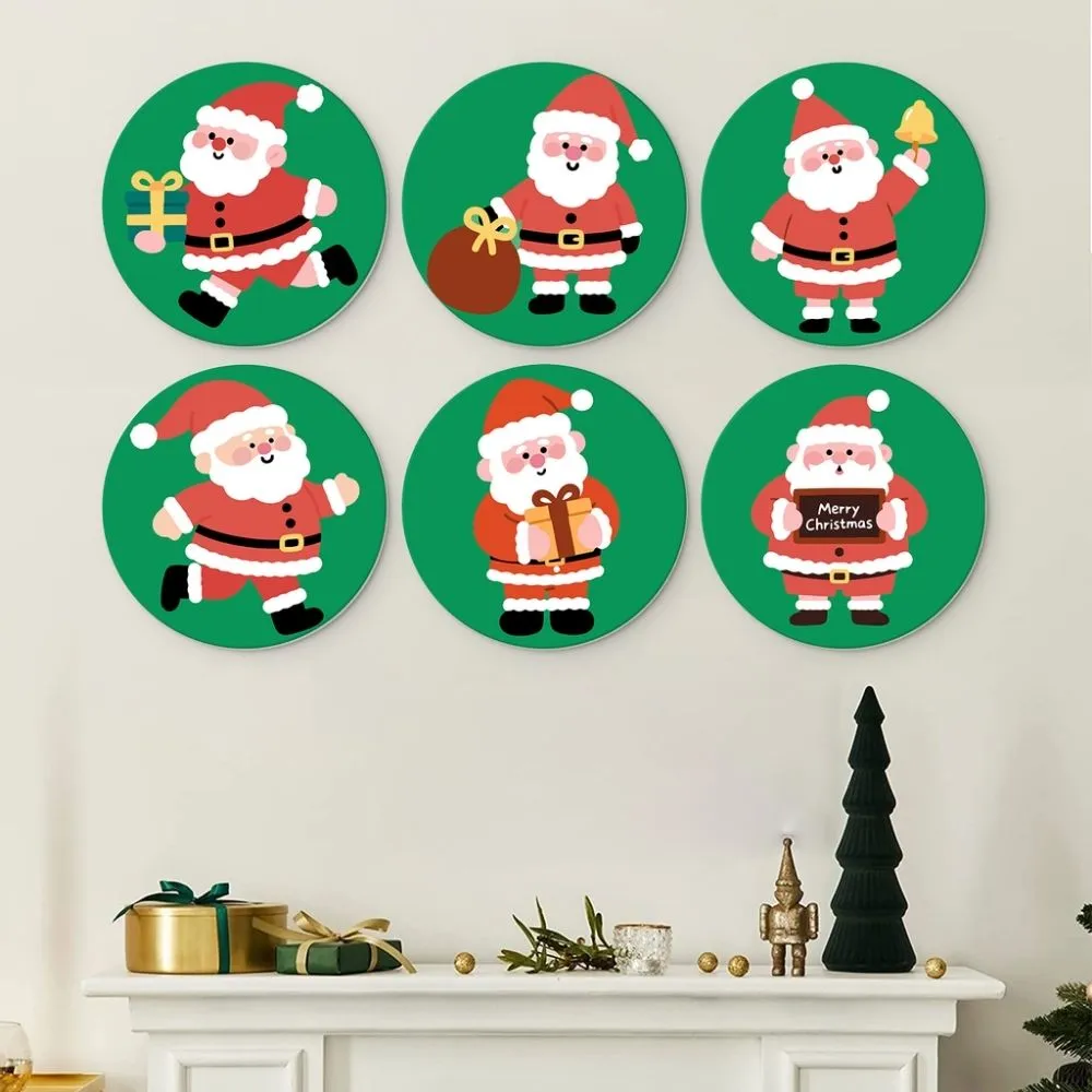 Figured'Art Kerstman-momenten schilderen op nummer schijven Ø20cm 6st