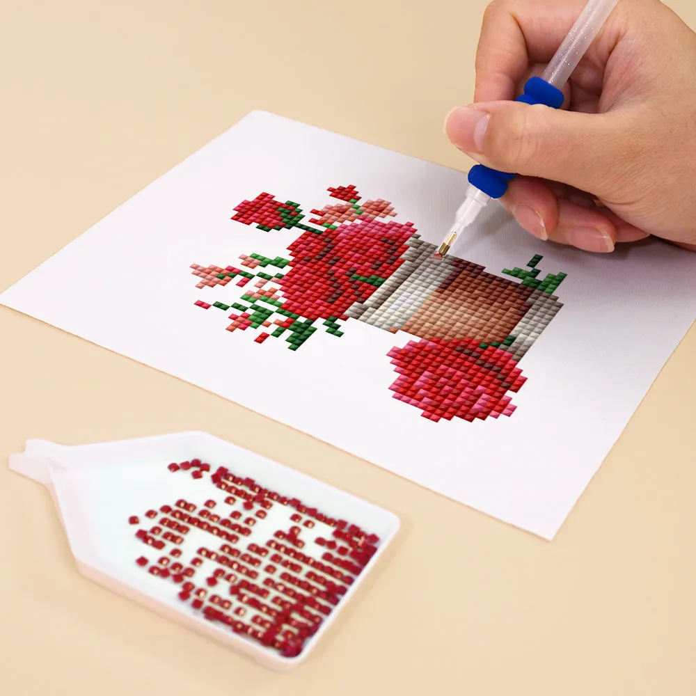 Figured'Art Mini Koffie en Granaatappel diamond painting 2x 15x20cm full drill