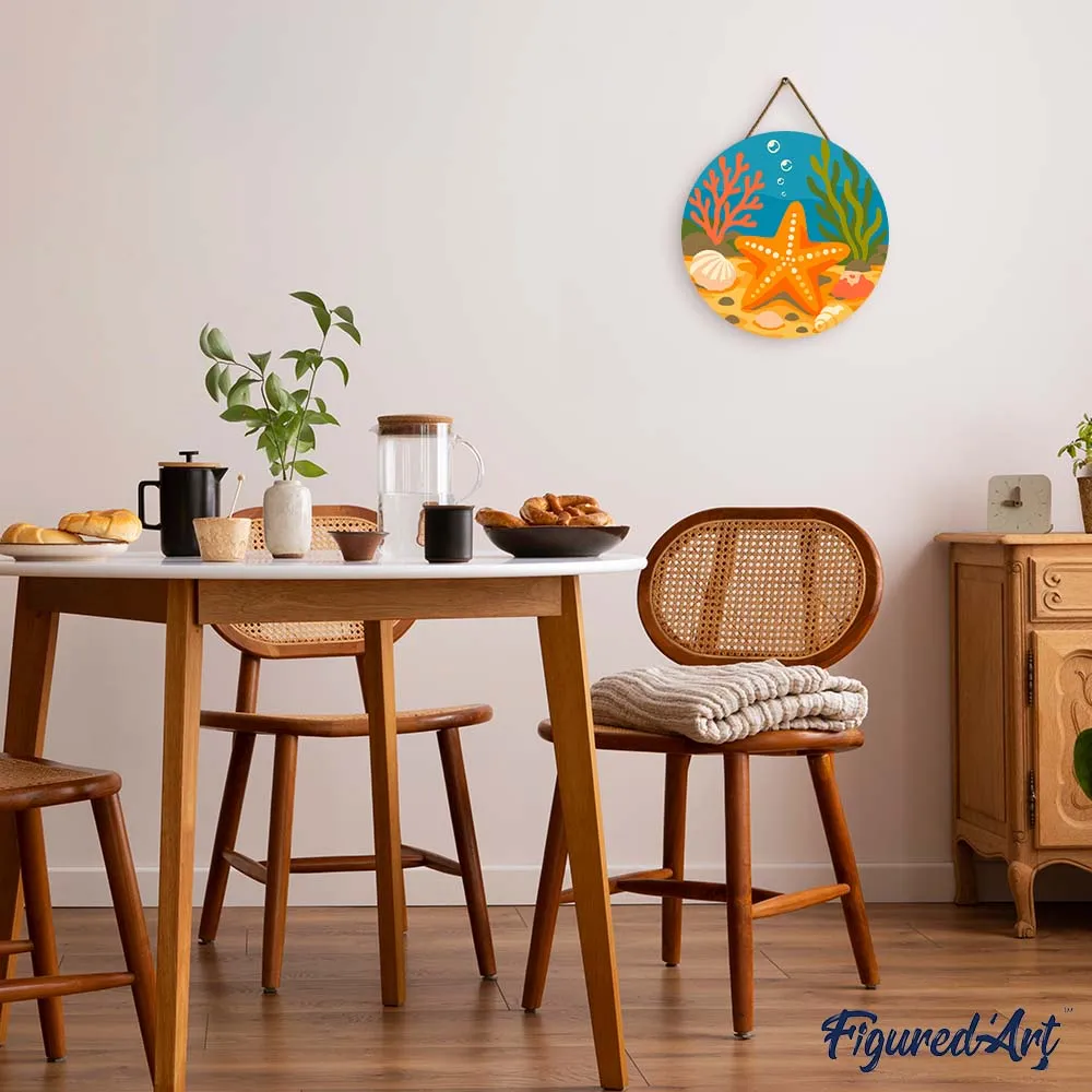 Figured'Art Zeester schilderen op nummer houten schijf 30 cm