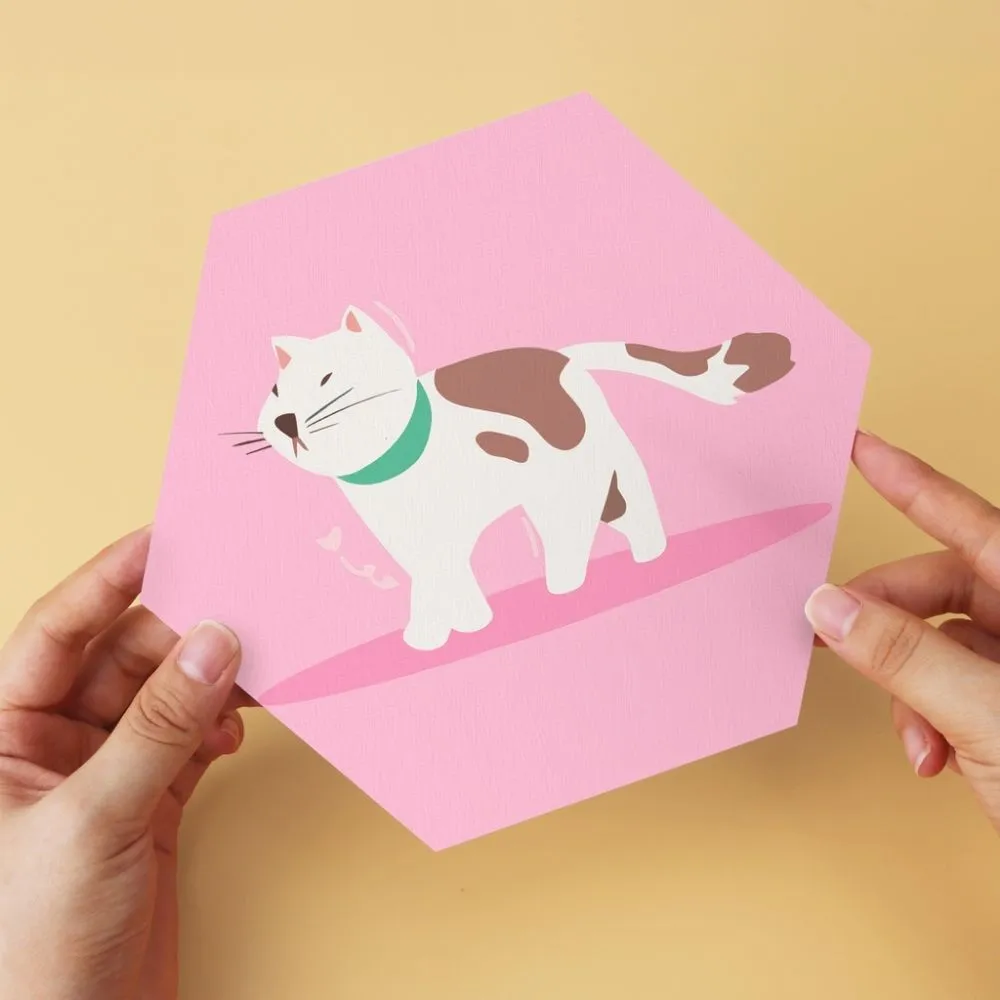 Figured'Art Mini Zeshoeken Dieren in roze Schilderen op Nummer 6st