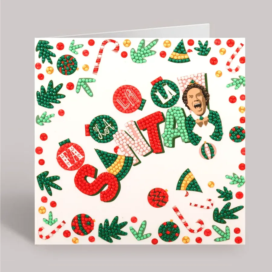Craft Buddy Crystal Art Buddy the Elf kaartkit 18x18cm Kerst
