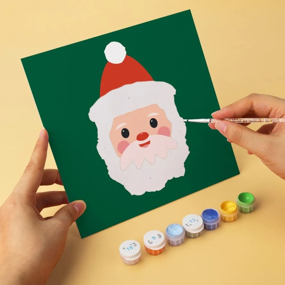 Figured'Art Mini Serie Kerstportretten schilderen op nummer 20x20cm 6 stuks
