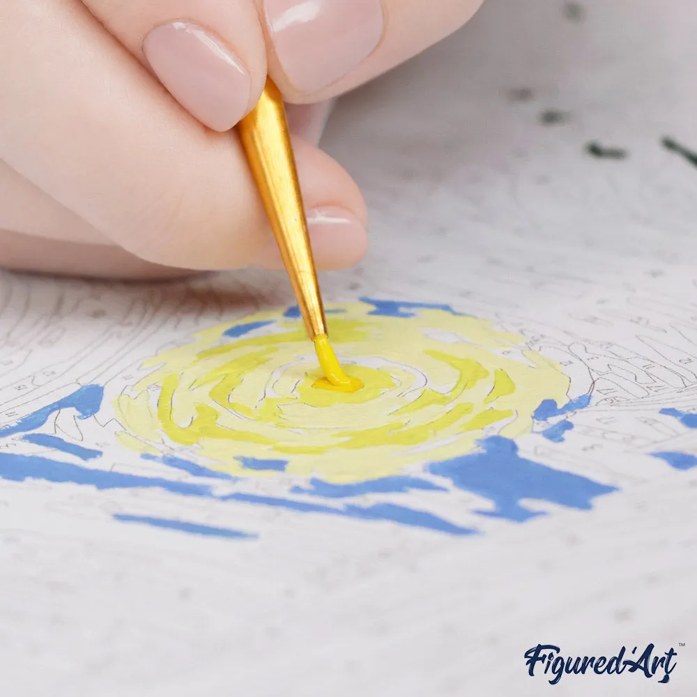 Figured'Art Sterrennacht Schilderen op Nummers Cadeauset van Gogh