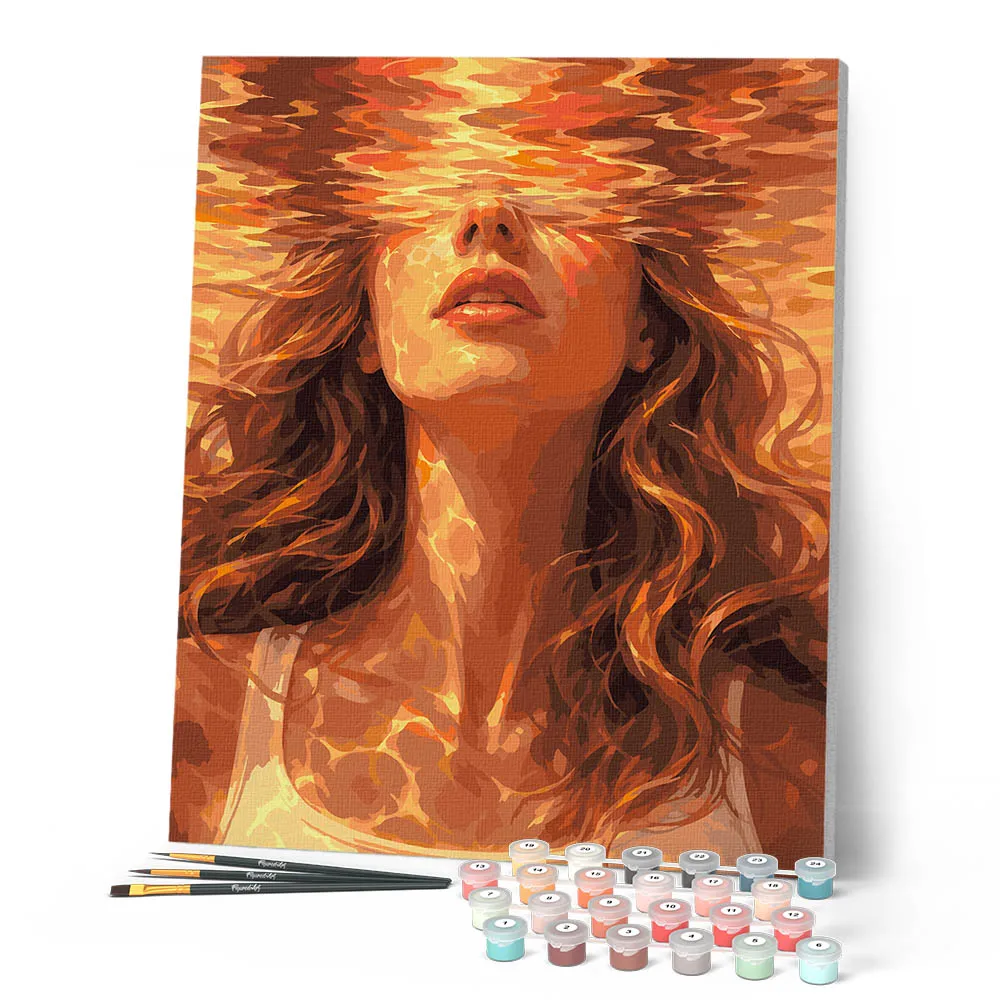 Figured'Art Onder het oppervlak schilderen op nummer 40x50cm aqua