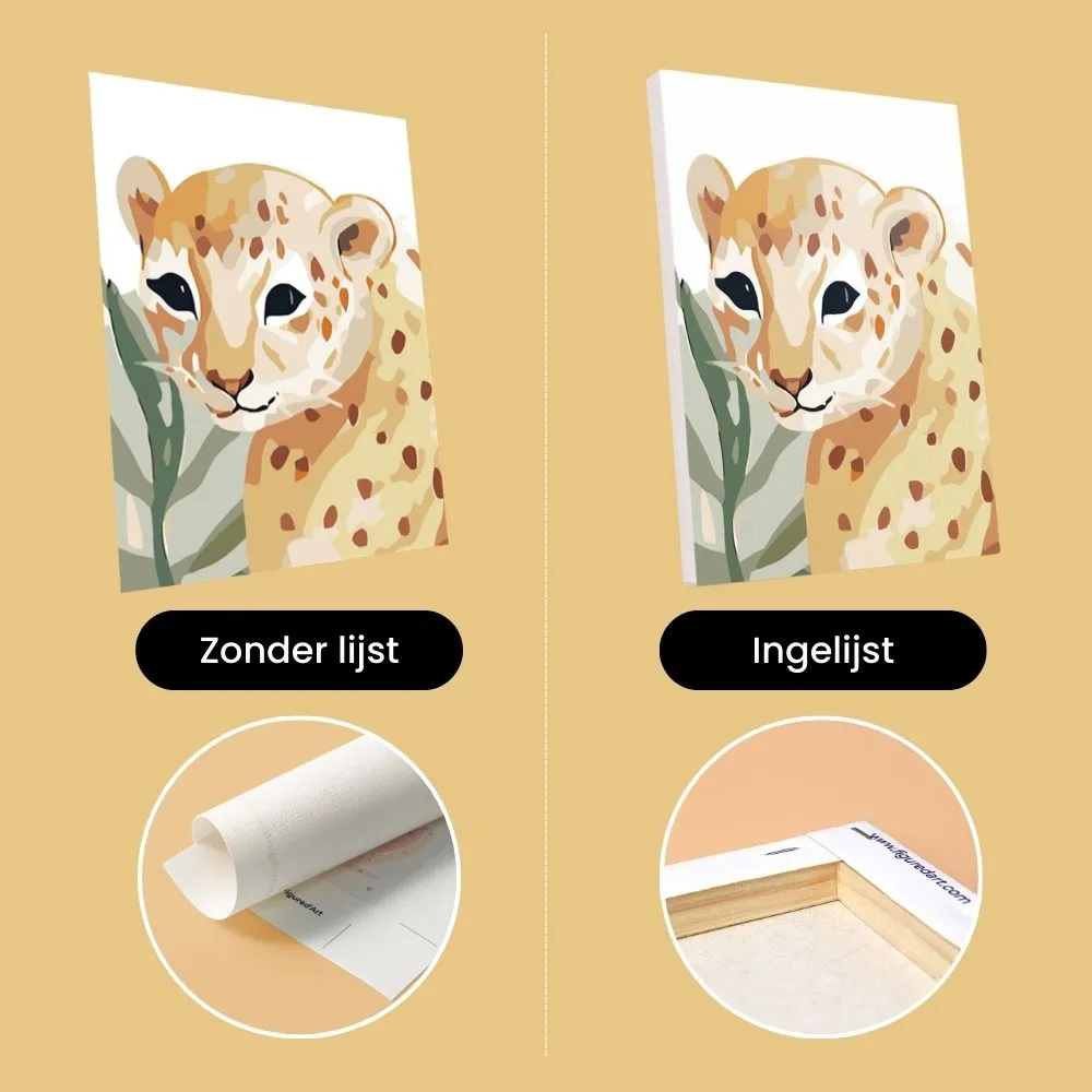 Figured'Art Wildlife Portretten mini schilderen op nummer 15x20 cm