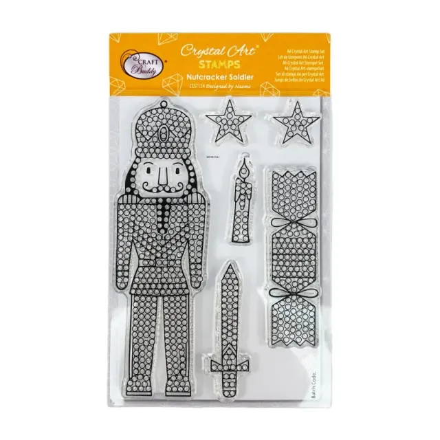 Craft Buddy Crystal Art Nutcracker Soldier stempelset A6 kerst
