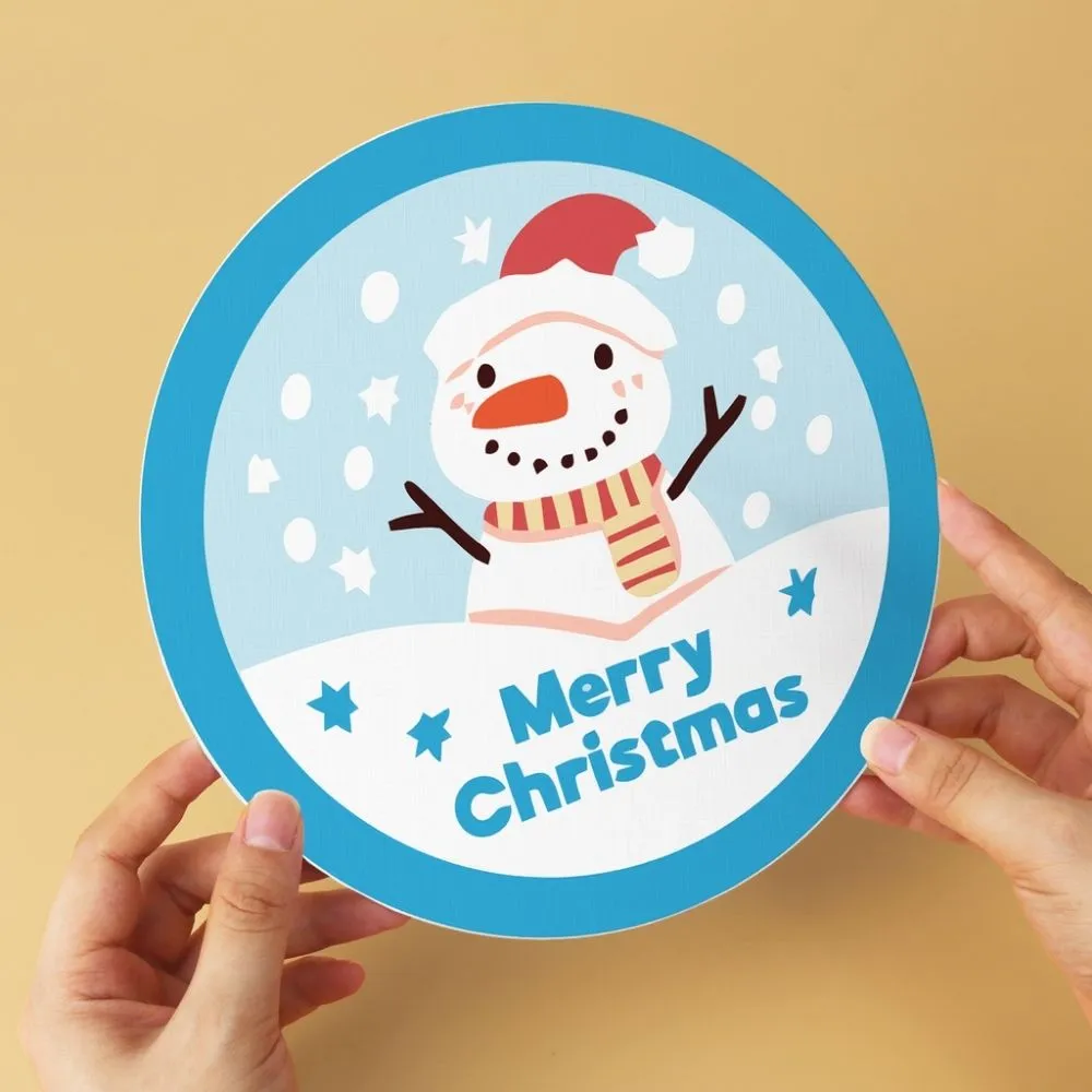 Figured'Art Kleurrijke Kerst Schilderen op Nummer Ø20cm 6 Stuks