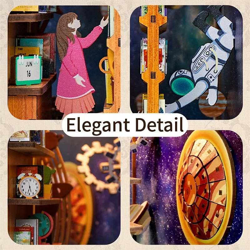 Figured'Art Book Nook Interstellair miniatuur diorama 24,5x18x8 cm led