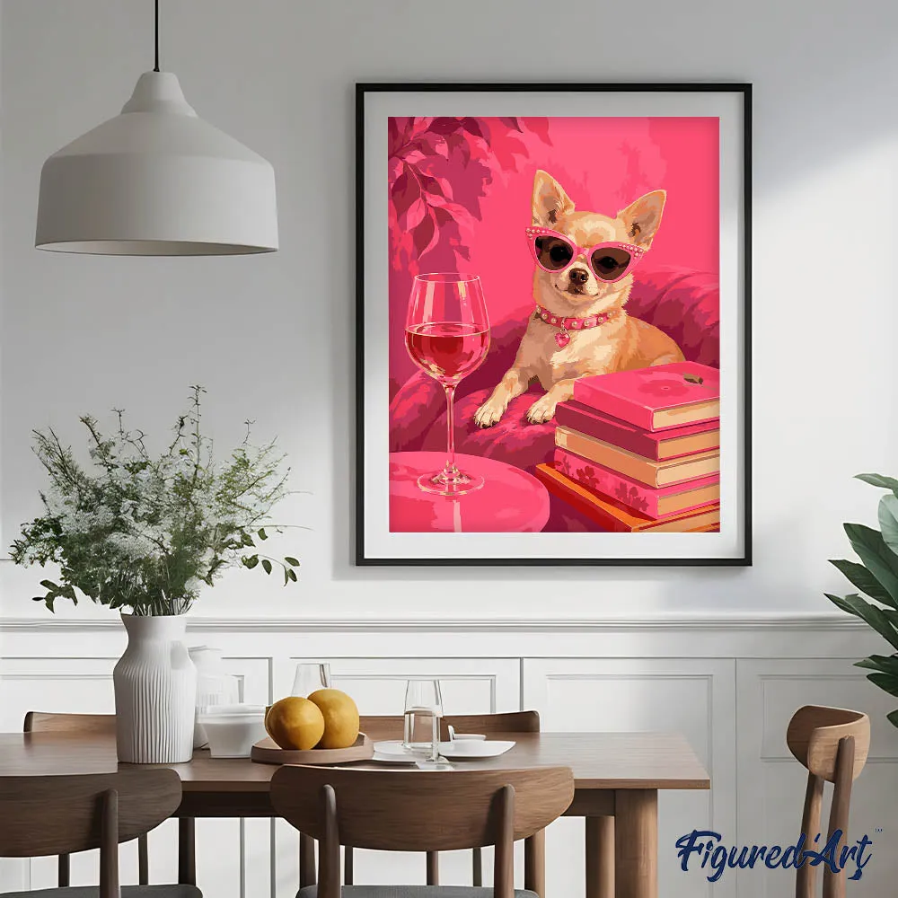 Figured'Art Kleine Diva schilderen op nummer 40x50 cm hond