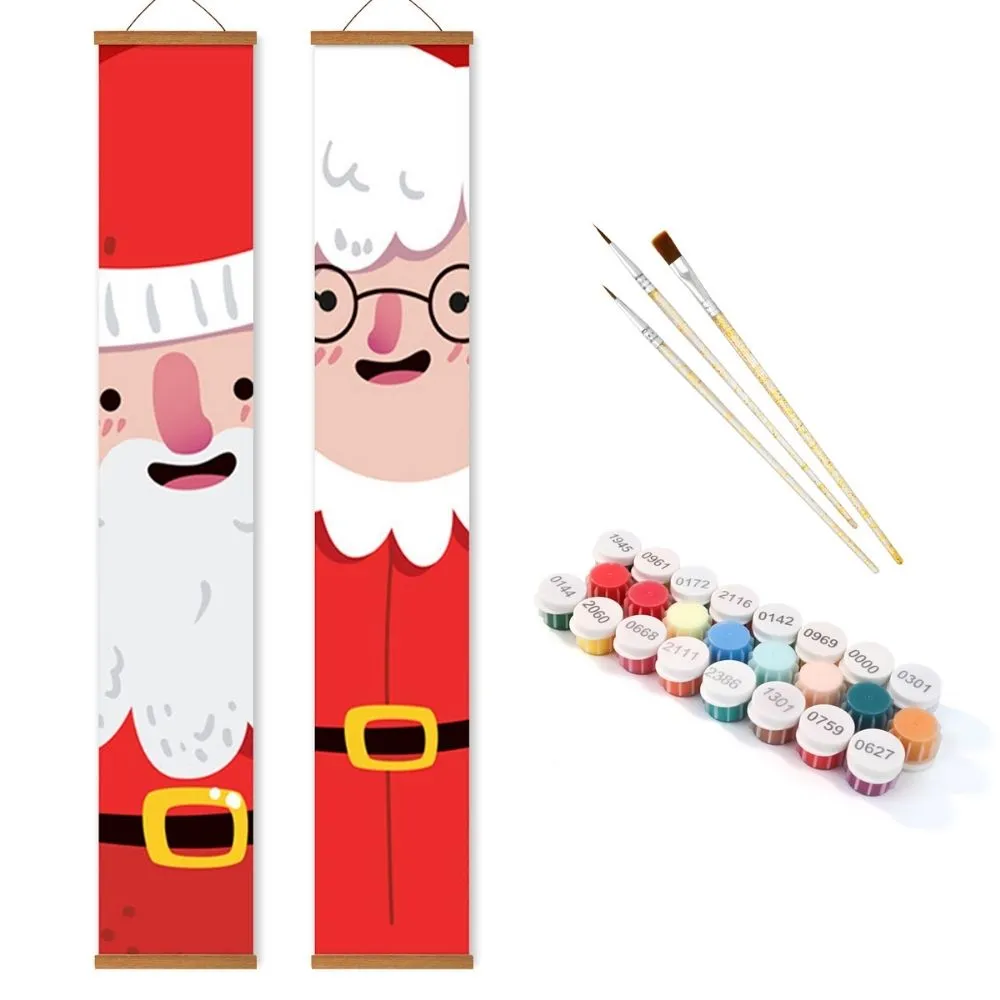 Figured'Art Winterglimlachen deur banner schilderen op nummer 20x120