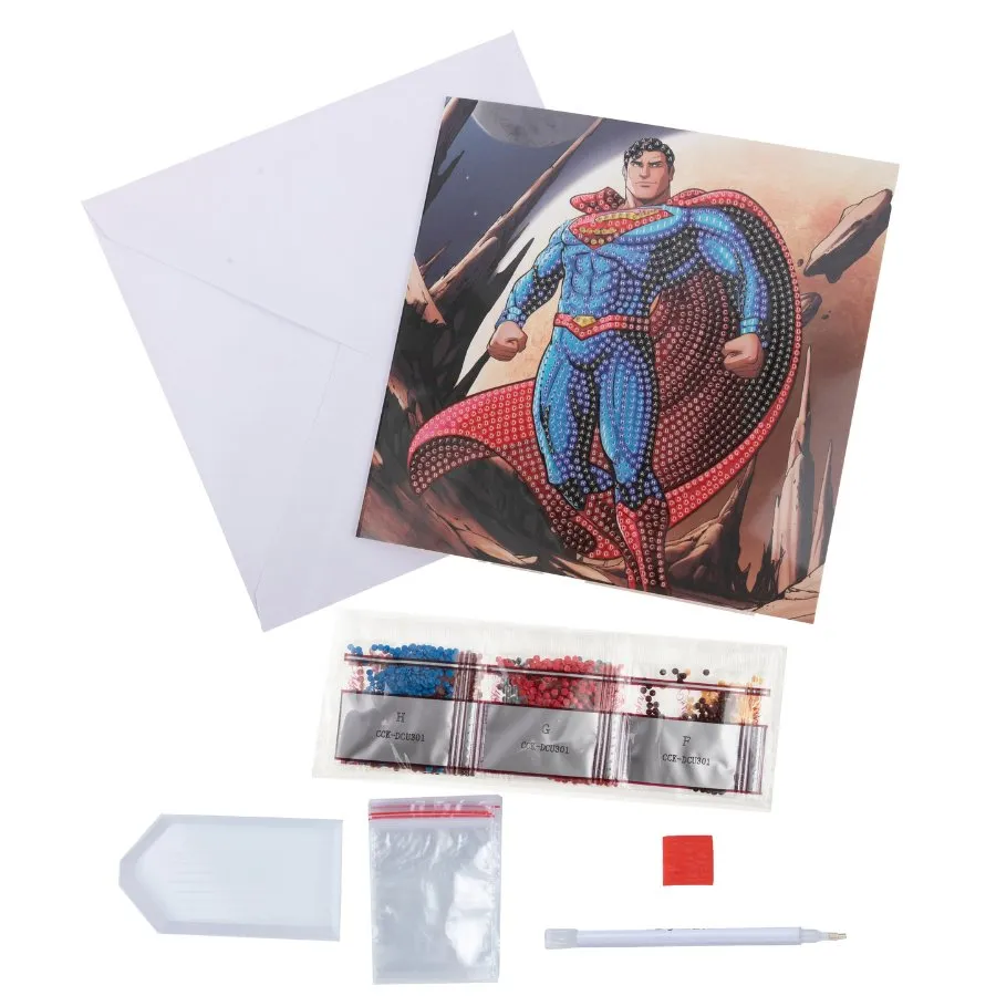 Craft Buddy Crystal Art Superman wenskaart diamond painting