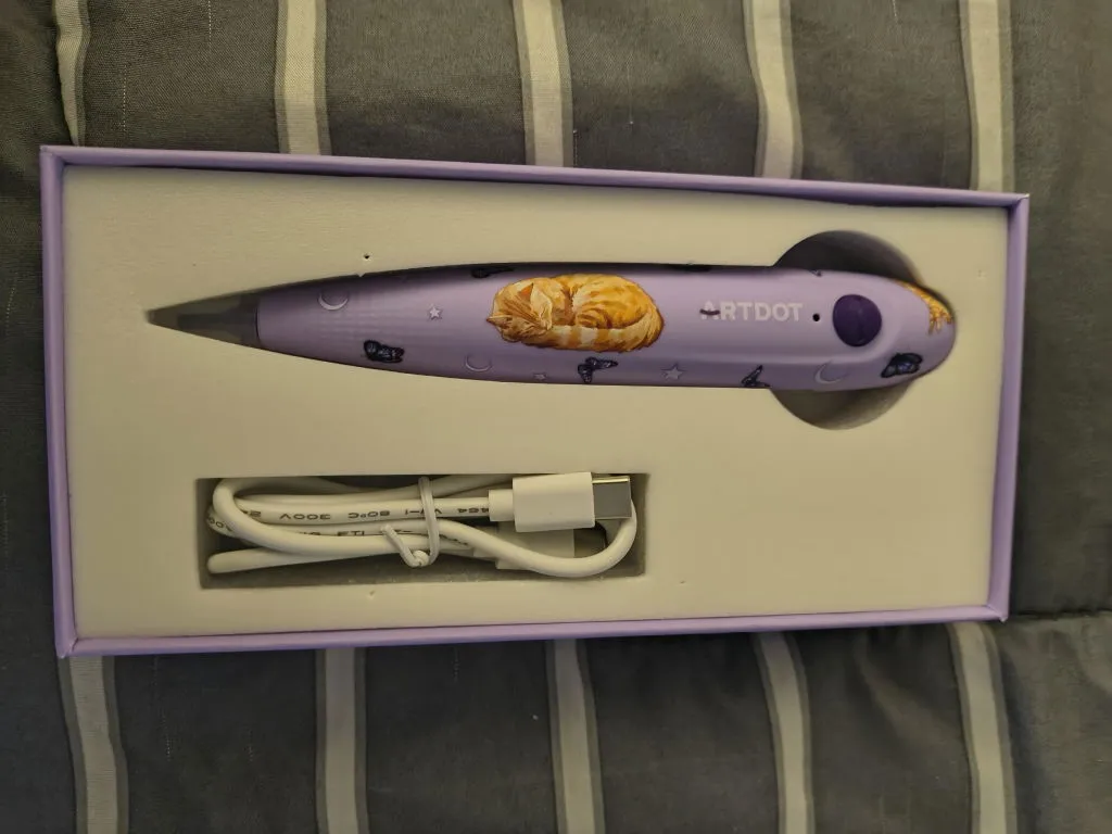 ARTDOT Elektrische diamond painting pen vacuum paars draadloos