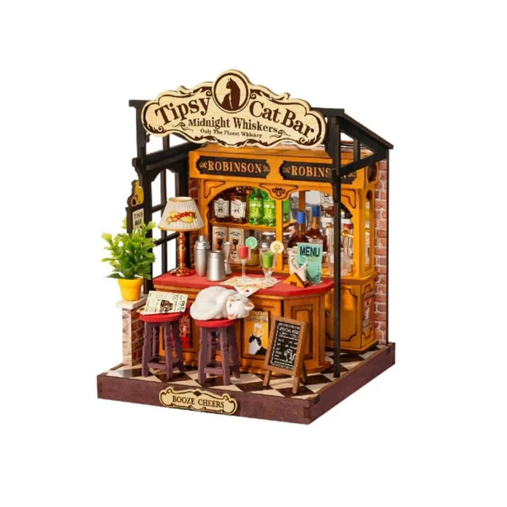 Figured'Art Tipsy Kattenbar 3D Puzzel Miniatuurhuisje 136 Stukjes