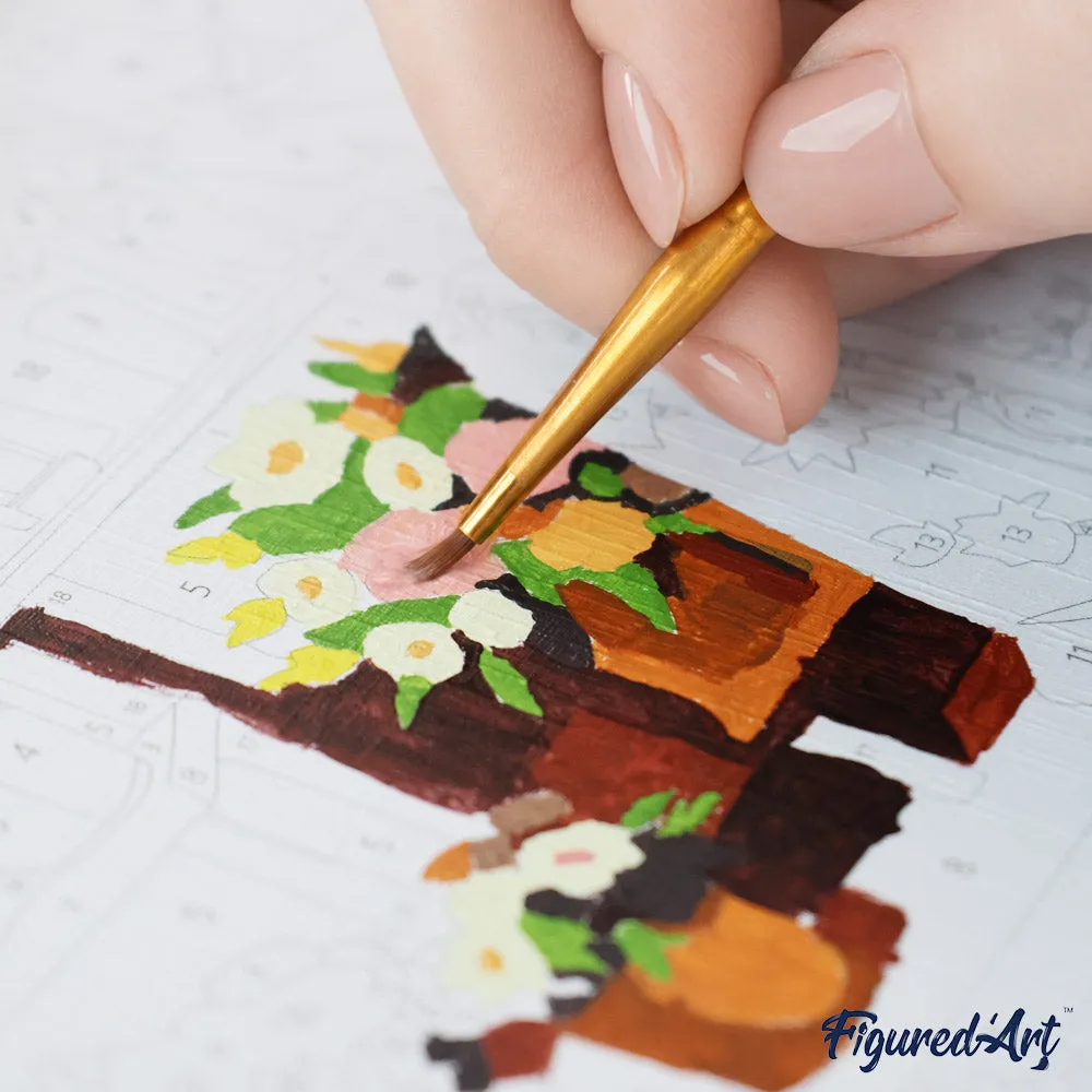 Figured'Art Kunstbloemen schilderen op nummer 24,5x32,5 cm cadeauset