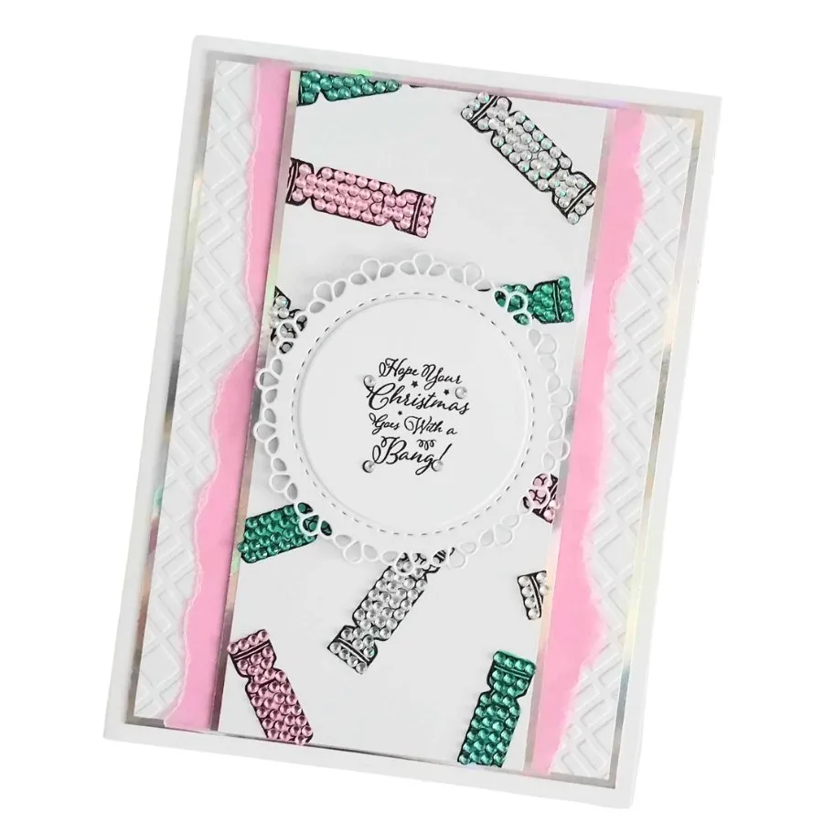 Craft Buddy Crystal Art Cracking Christmas stempelset A6 12 stuks