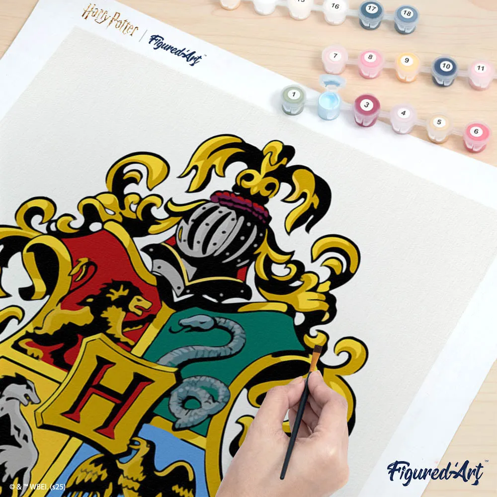 Figured'Art Harry Potter Hogwarts-wapenschilden schilderen op nummer