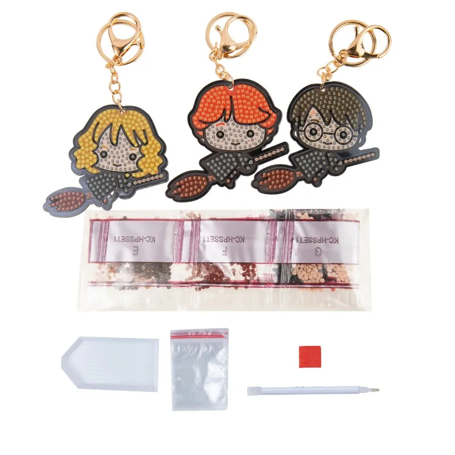 Craft Buddy Crystal Art Harry Potter Flying sleutelhangers 3 st