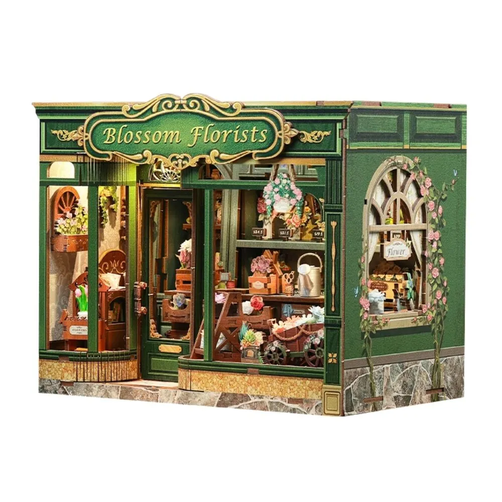 Figured'Art Bloemenwinkel Blossom miniatuurhuisje 17x13x21 cm led