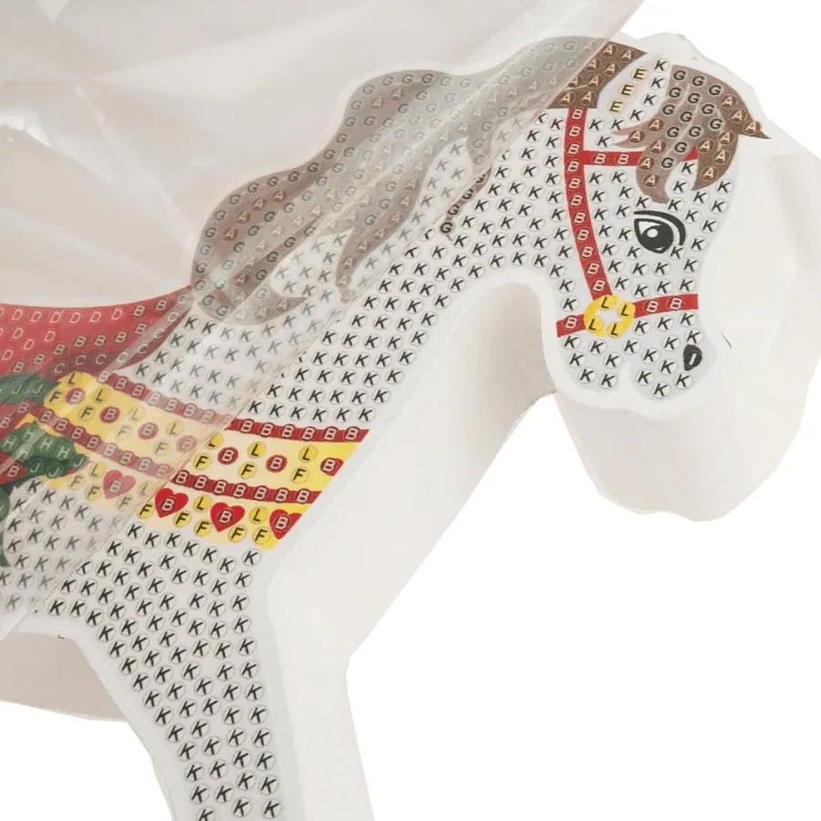 Craft Buddy Crystal Art Rocking Horse houten decoratie 25cm