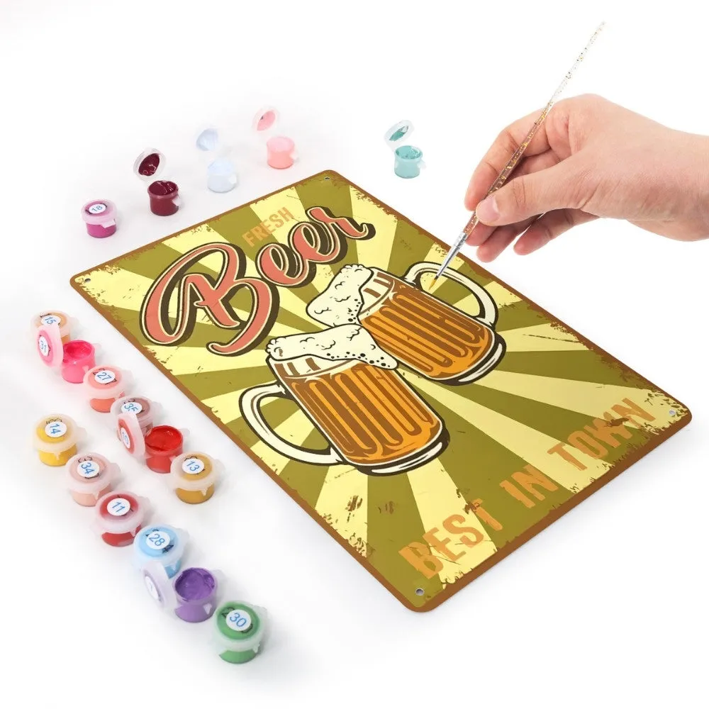 Figured'Art Vers Bier Twee Pullen metalen poster 30x20cm