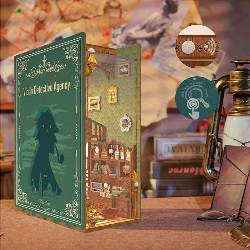 Figured'Art Viool Detectivebureau book nook 286 delen met licht