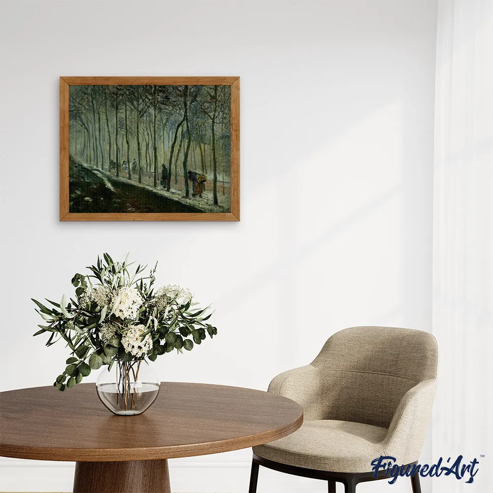 Figured'Art Route effet de neige Pissarro diamond painting 40x50