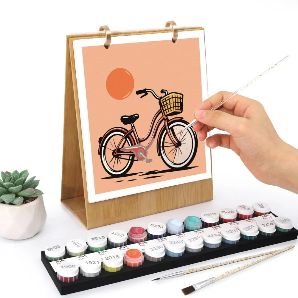 Figured'Art Op Reis kalender 2027 schilderen op nummer vintage