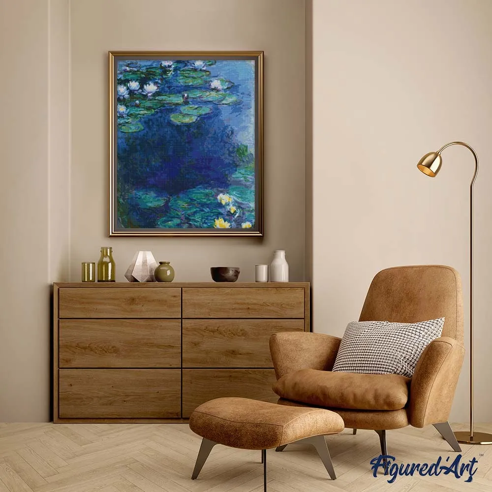 Figured'Art Waterlelies Monet diamond painting 40x50 cm
