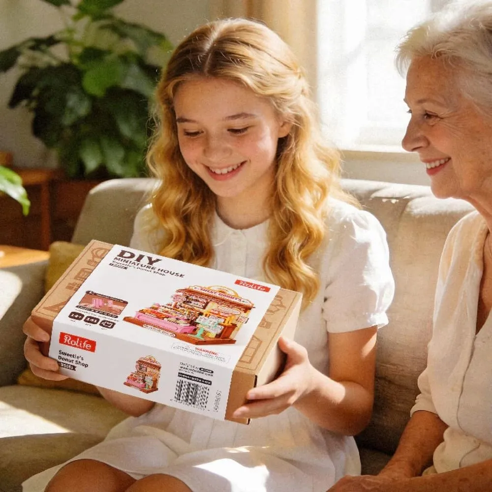 Figured'Art Sweetie donutwinkel miniatuurhuisje 3D puzzel 141-delig