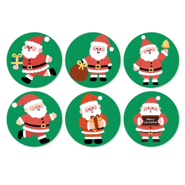 Figured'Art Kerstman-momenten schilderen op nummer schijven Ø20cm 6st