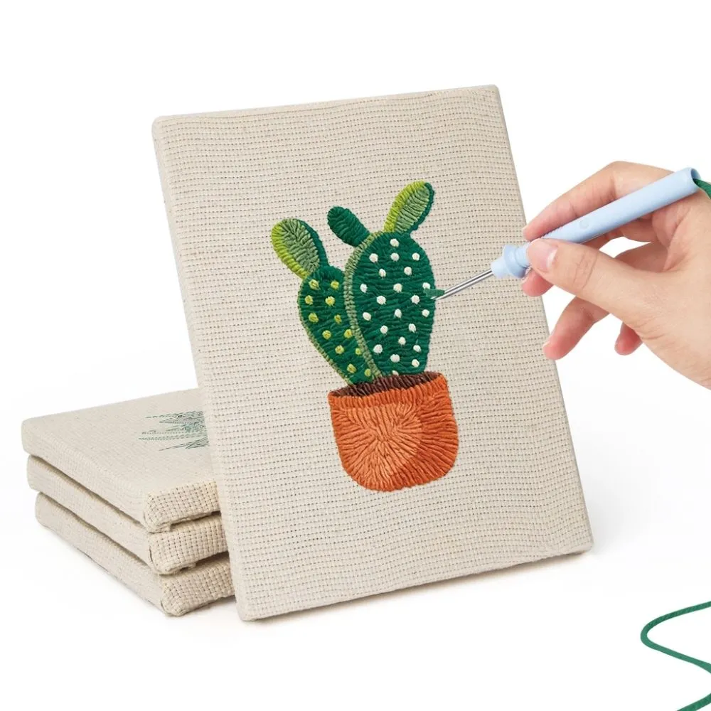 Figured'Art Binnenplanten Paradijs punch needle set 4 stuks frames