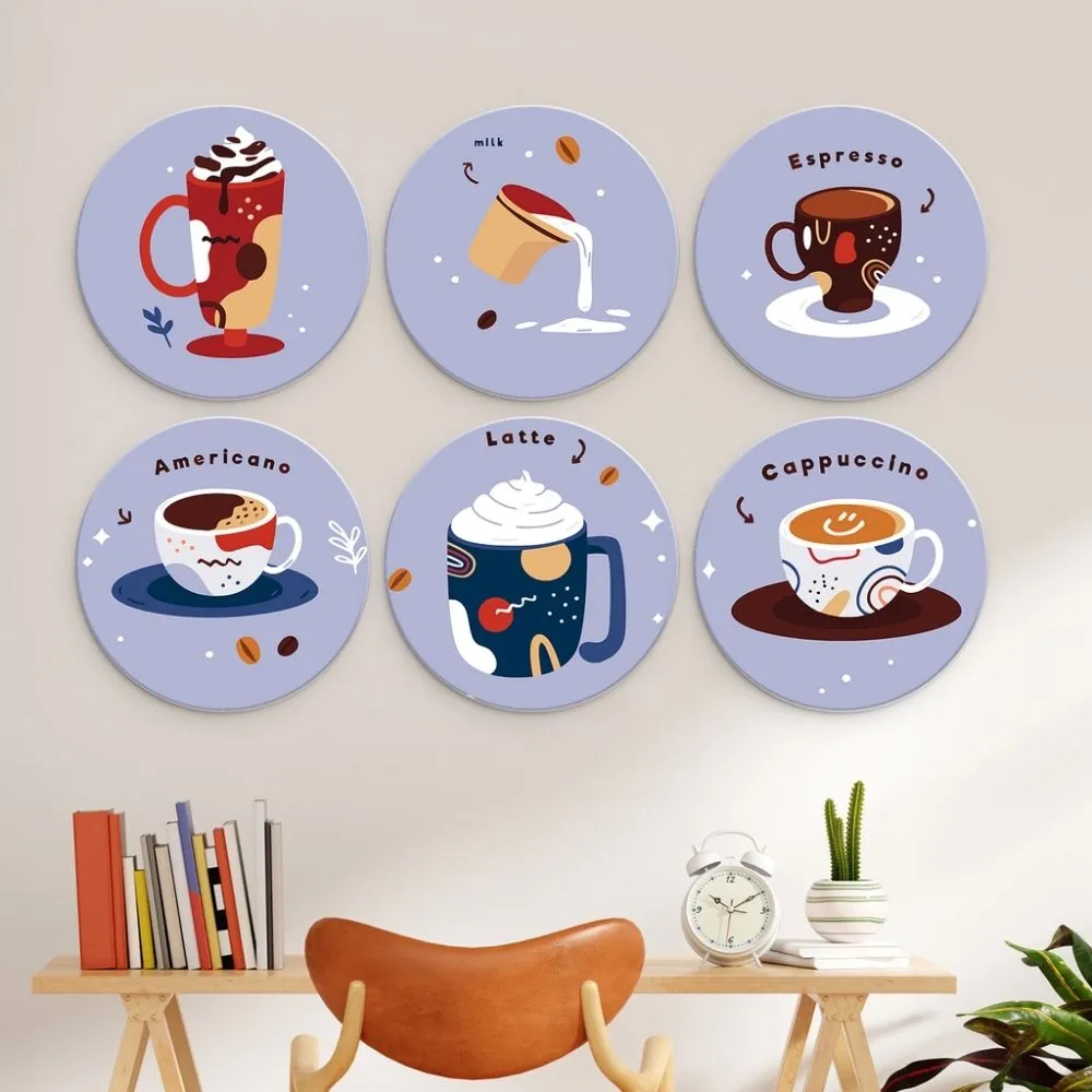 Figured'Art Mini Serie Lavendel-koffiekerst schilderen op nummer Ø20cm 6 stuks winter