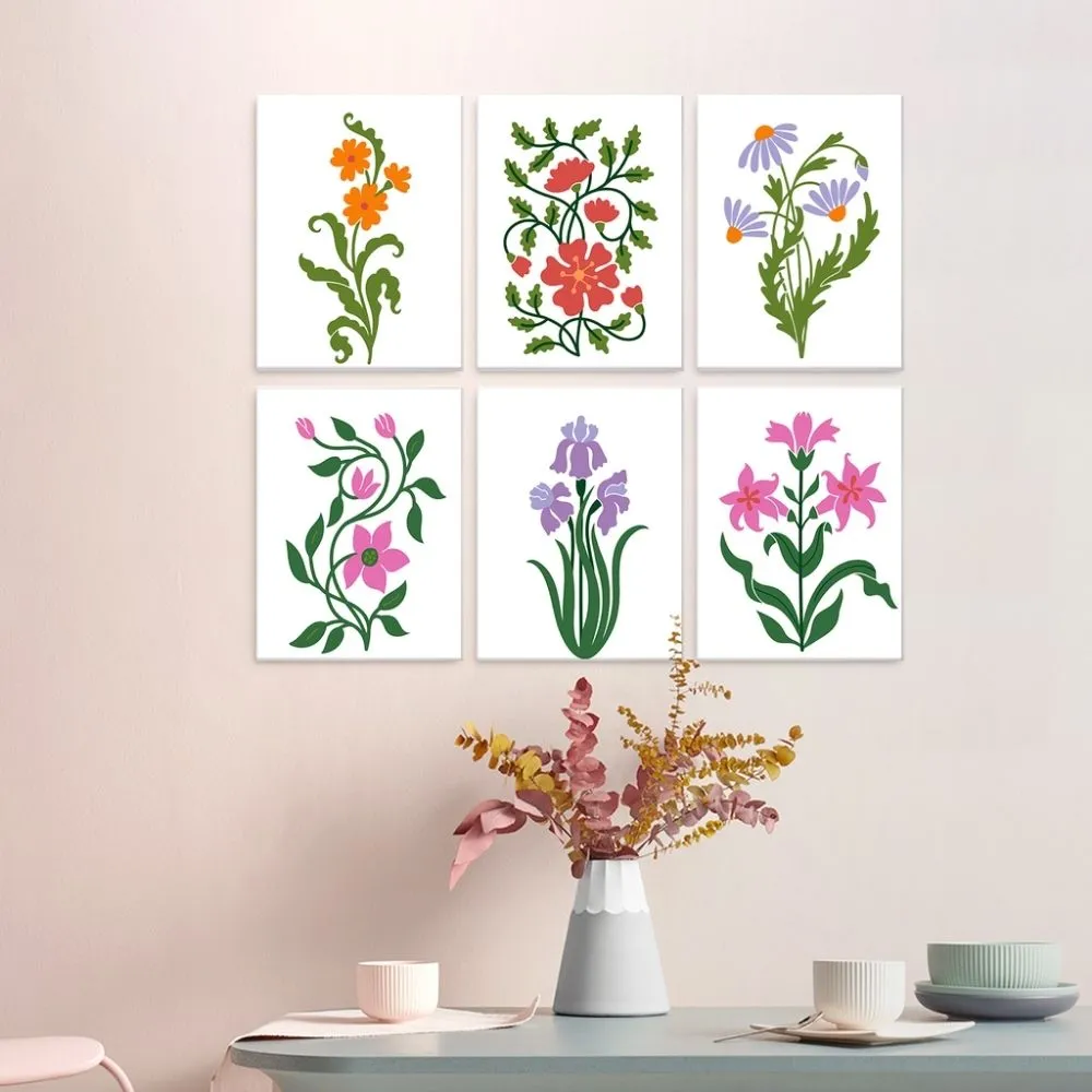 Figured'Art Mini Serie Illustraties wilde bloemen 6x 15x20cm