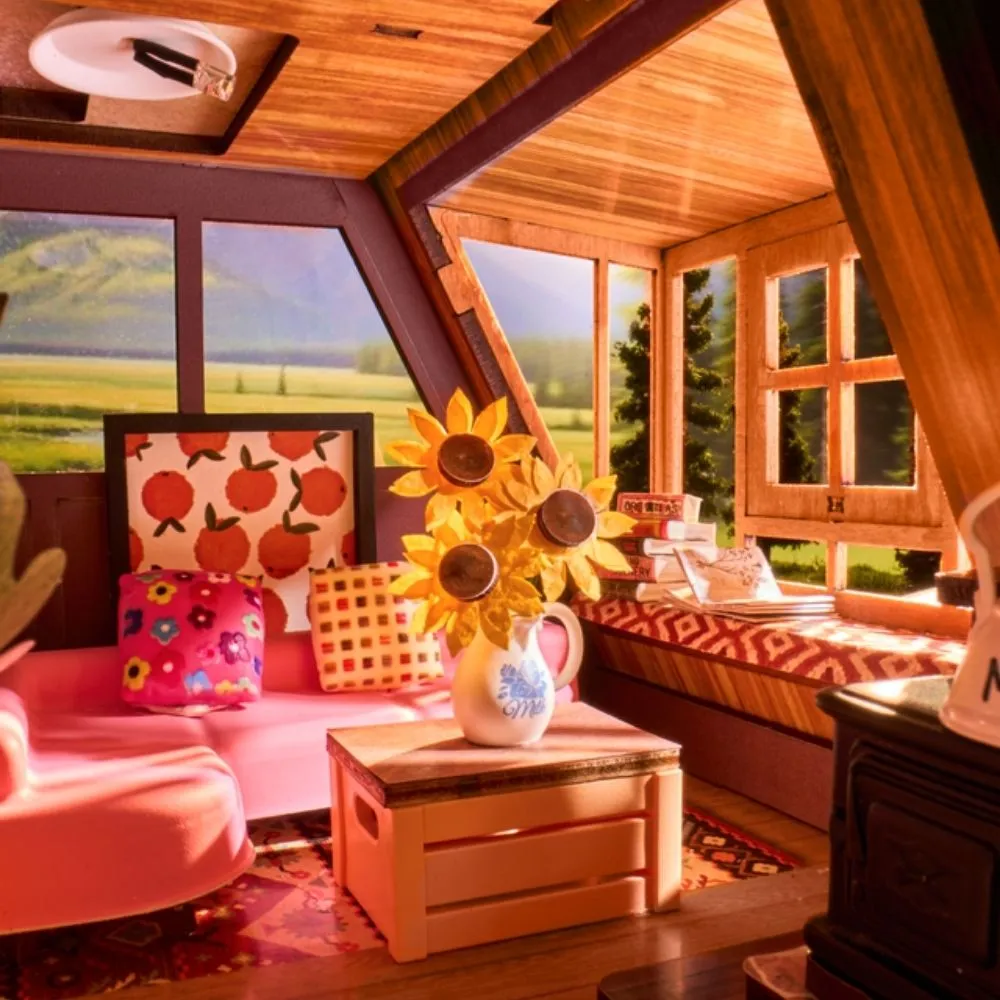 Figured'Art A-frame hut 3D puzzel met led 336 stukjes