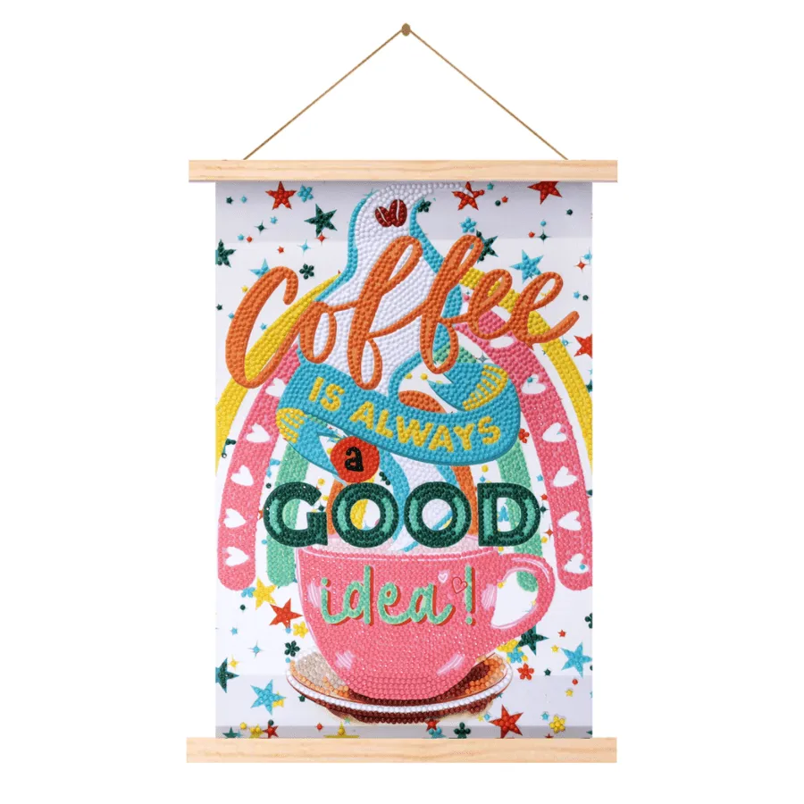Craft Buddy Crystal Art Coffee scroll diamond painting 20x30 mini