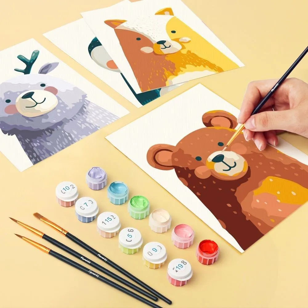 Figured'Art Bosportretten 1 mini schilderen op nummer 6 stuks