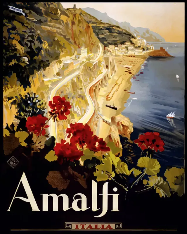 Figured'Art Amalfi-droom schilderen op nummer 40x50cm zee