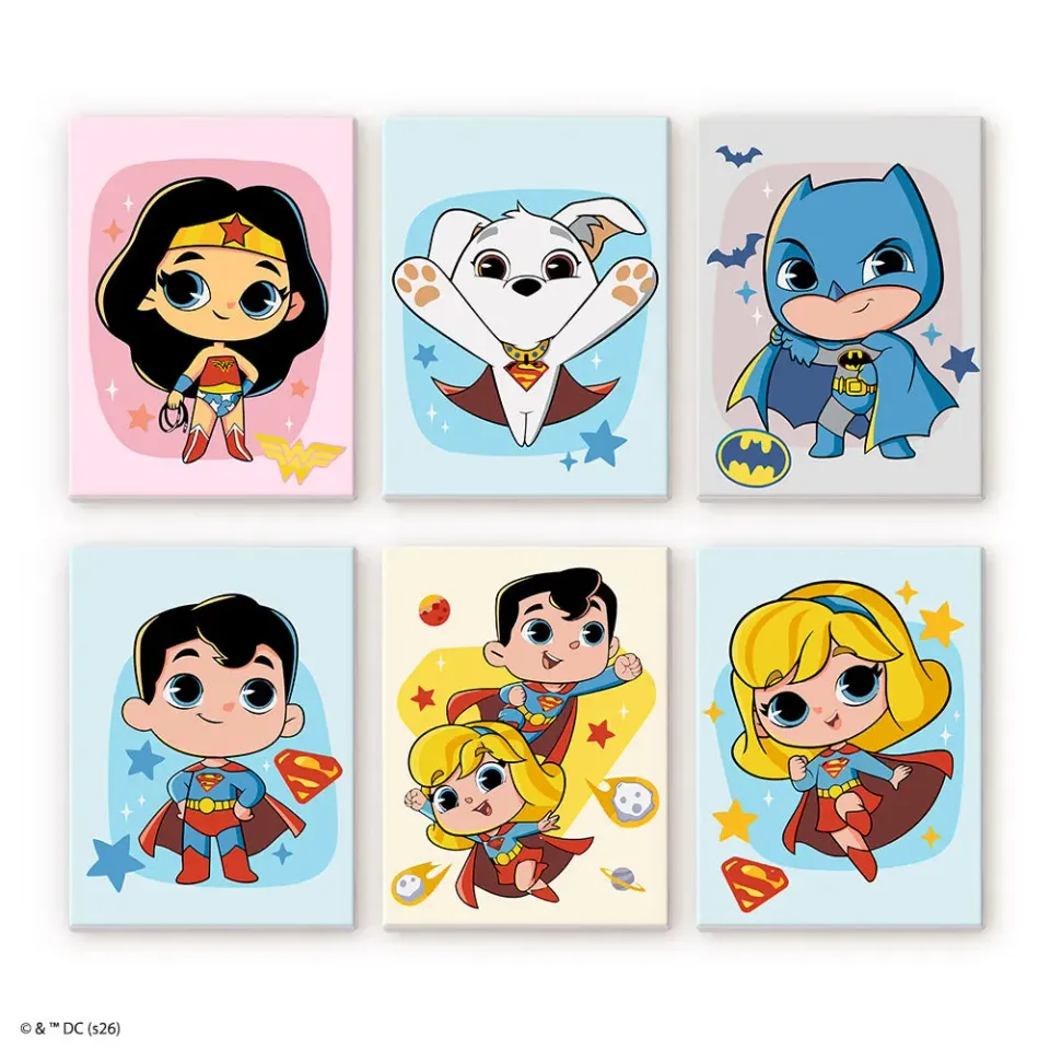 Figured'Art Mini Kleine Superhelden DC schilderen op nummer 6 stuks