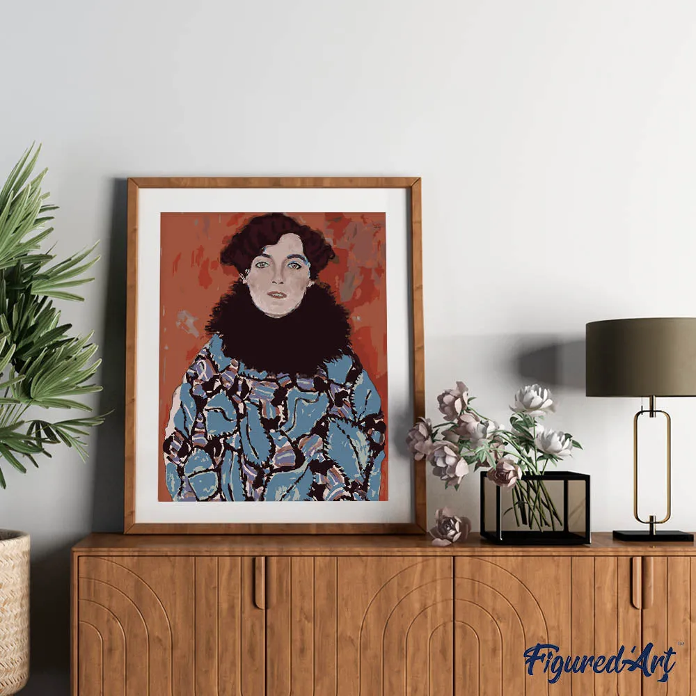 Figured'Art Portret van Johanna Staude Klimt schilderen op nummer 40x50