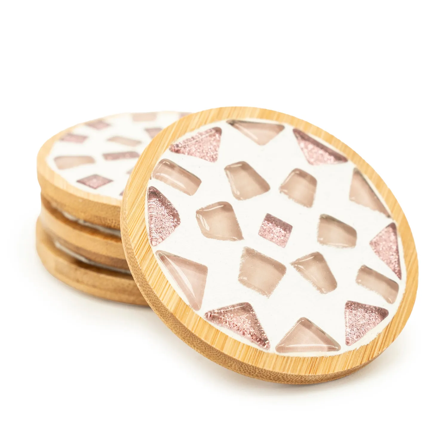 DIY Creations Cozy Coaster mozaïek onderzetters pakket zwart 4 stuks