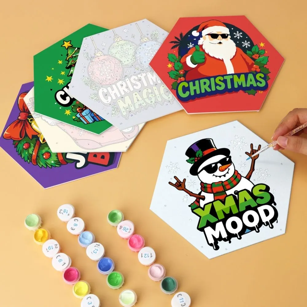 Figured'Art Mini Serie Kerststemming schilderen op nummer 6 stuks