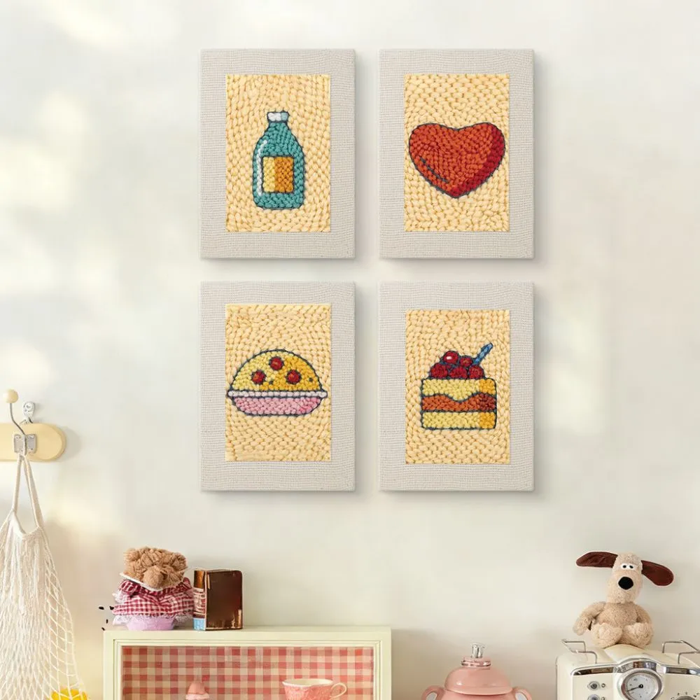 Figured'Art Heerlijke Favorieten 2 punch needle set 4 stuks keuken