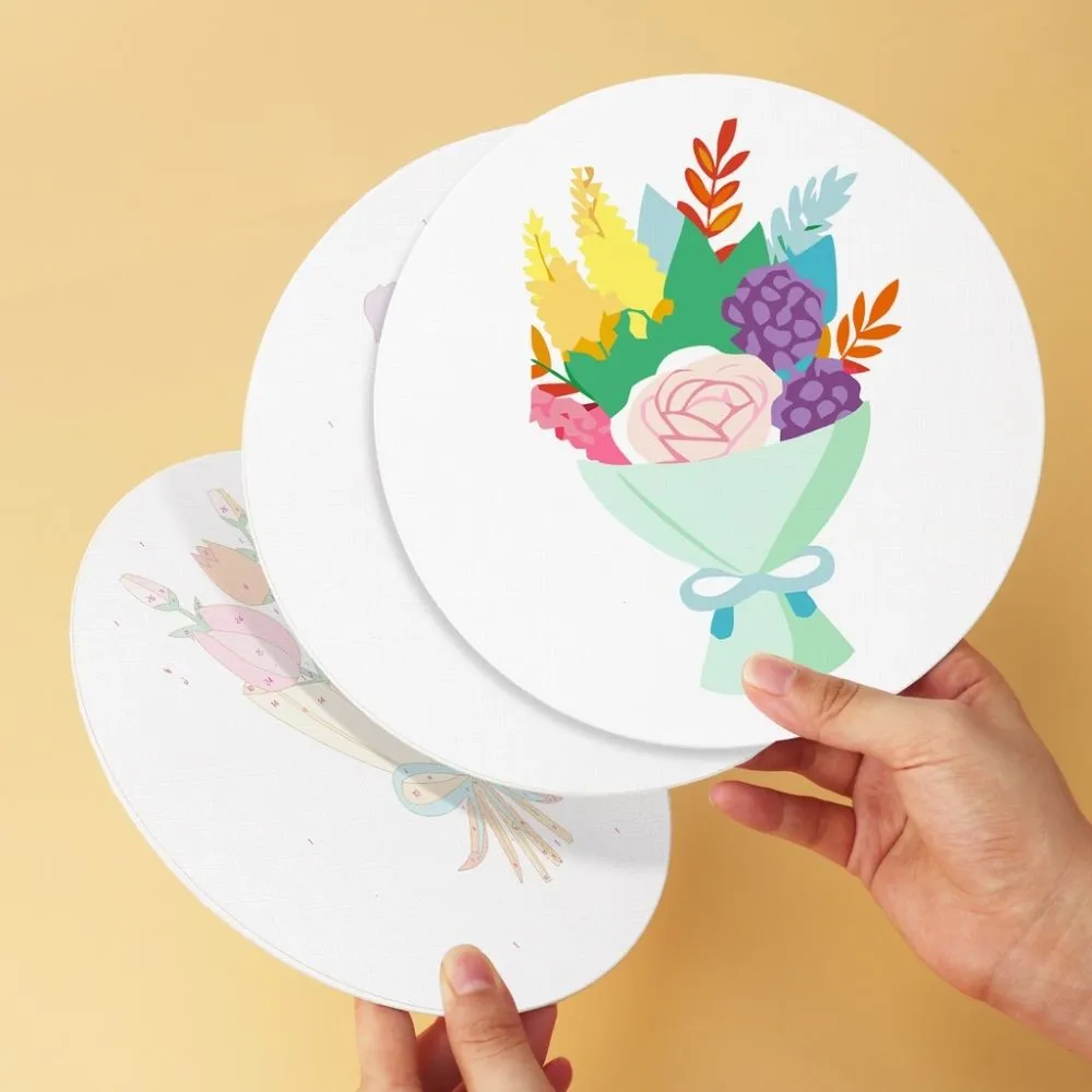 Figured'Art Mini Serie Bloemenfluisteringen schilderen op nummer 6 stuks Ø20cm