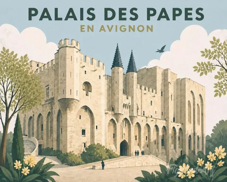 Figured'Art Pausenpaleis van Avignon schilderen op nummer 40x50cm