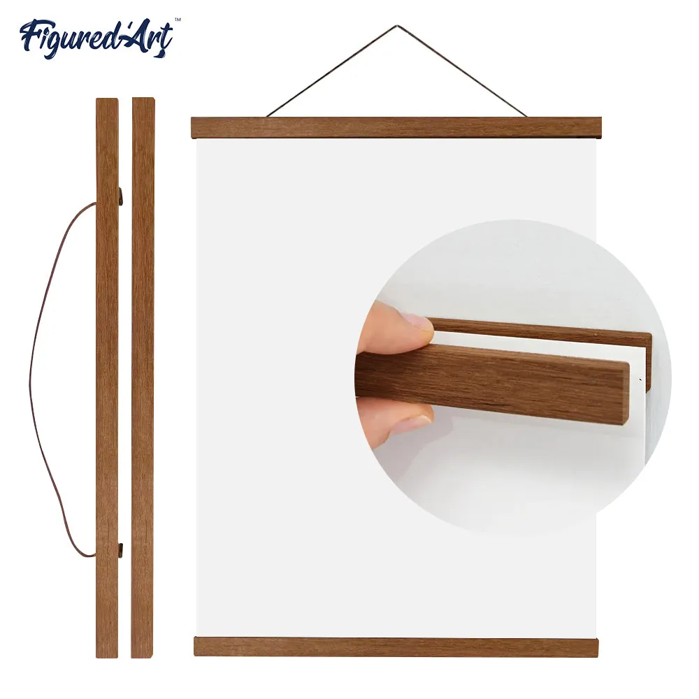 Figured'Art Magnetische Posterhanger licht grenen 41cm hout