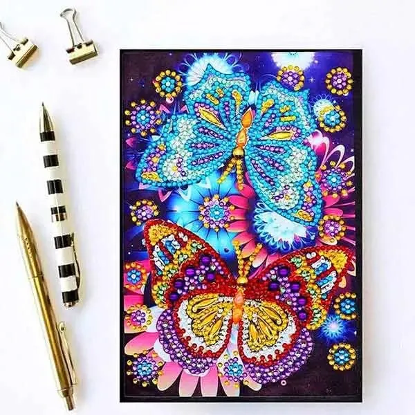 Figured'Art Vlinders diamond painting notitieboekje A5 64 pagina's